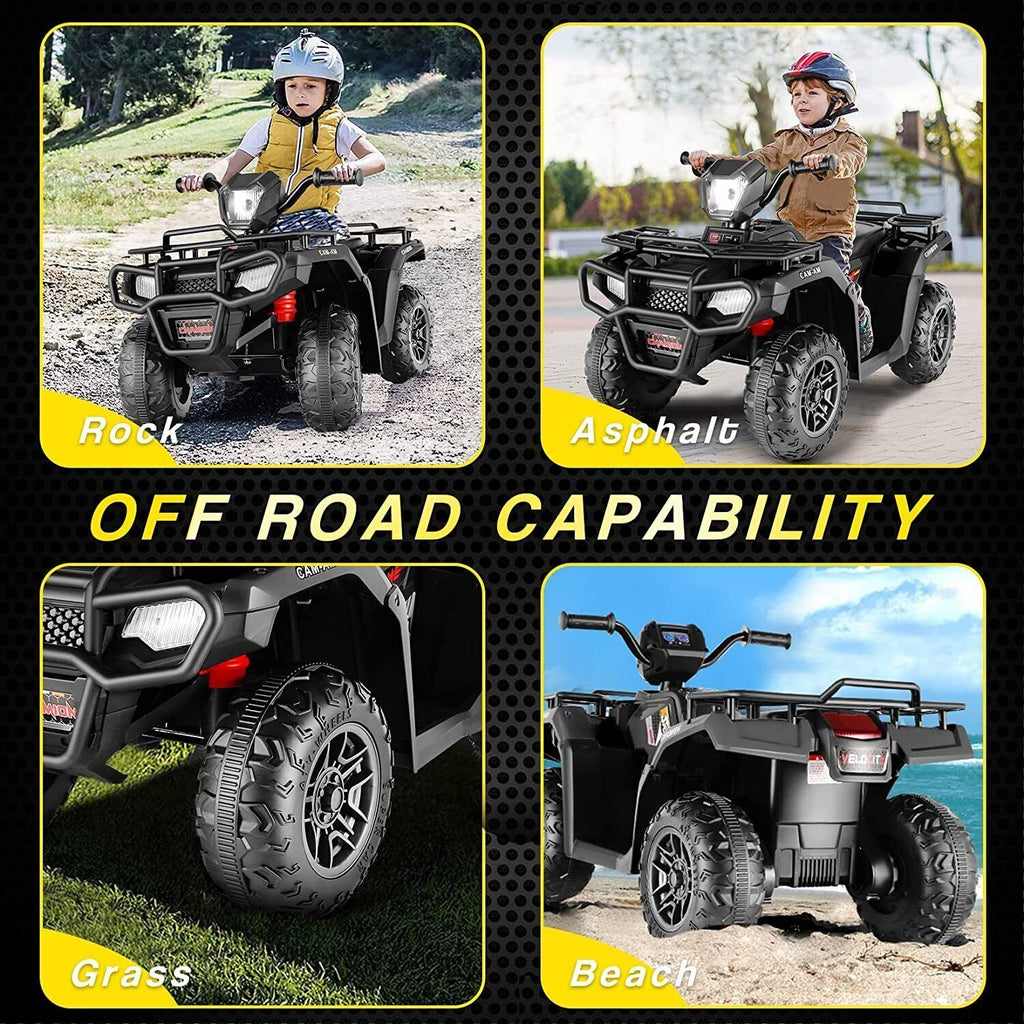 Electric 4-Wheeler ATV Quad for Kids with LED Lights, USB and AUX Port