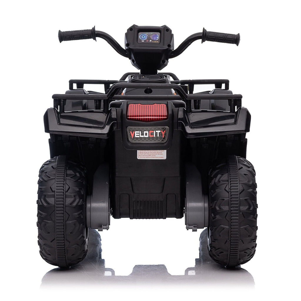 Electric Kids ATV 4-Wheeler Quad Car with MP3 Player - Black