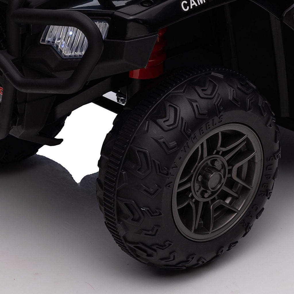 Electric Kids ATV 4-Wheeler Quad Car with MP3 Player - Black