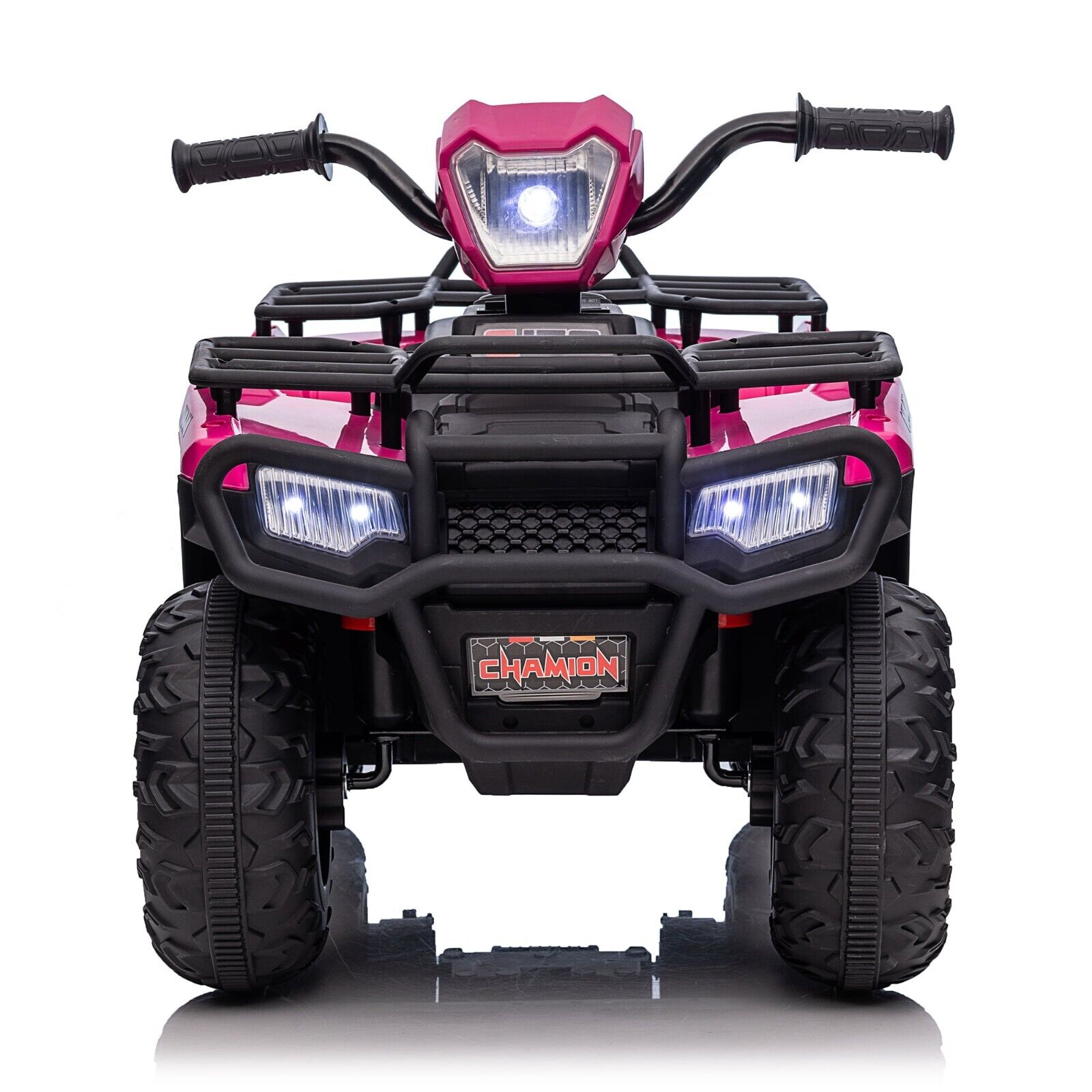 Electric 4-Wheeler Quad for Kids with MP3 and Headlights - 2 Speeds, Pink