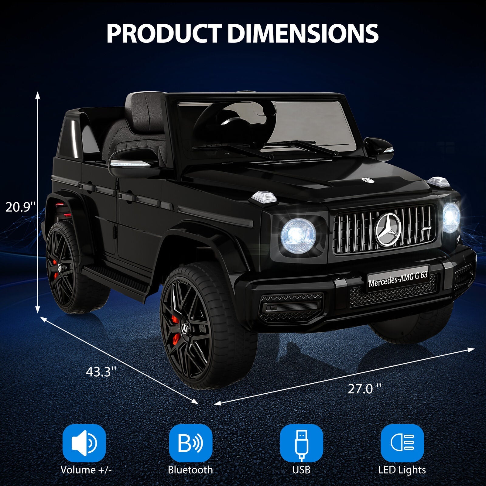 Electric 4 Wheeler Ride-On Car for Kids with Parental Remote Control and Music