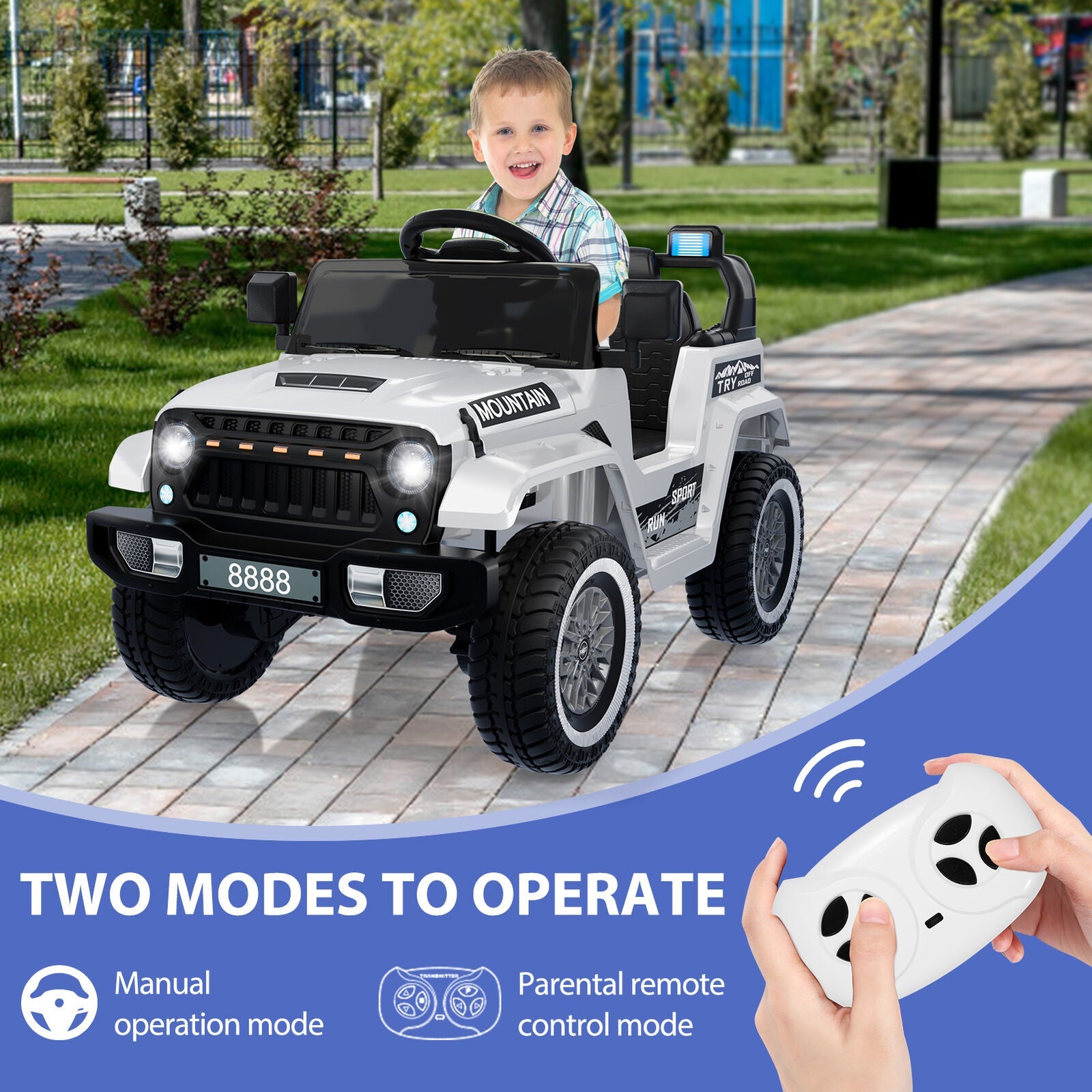 Electric 4-Wheeler Ride-On Truck for Kids with Remote Control