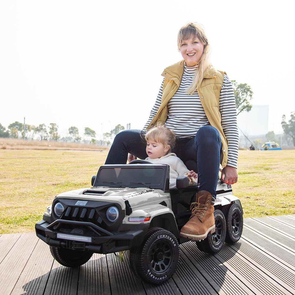 Electric 6-Wheel 24V Kids Ride On Car Truck with MP3, USB, LED Lights, and Remote Control