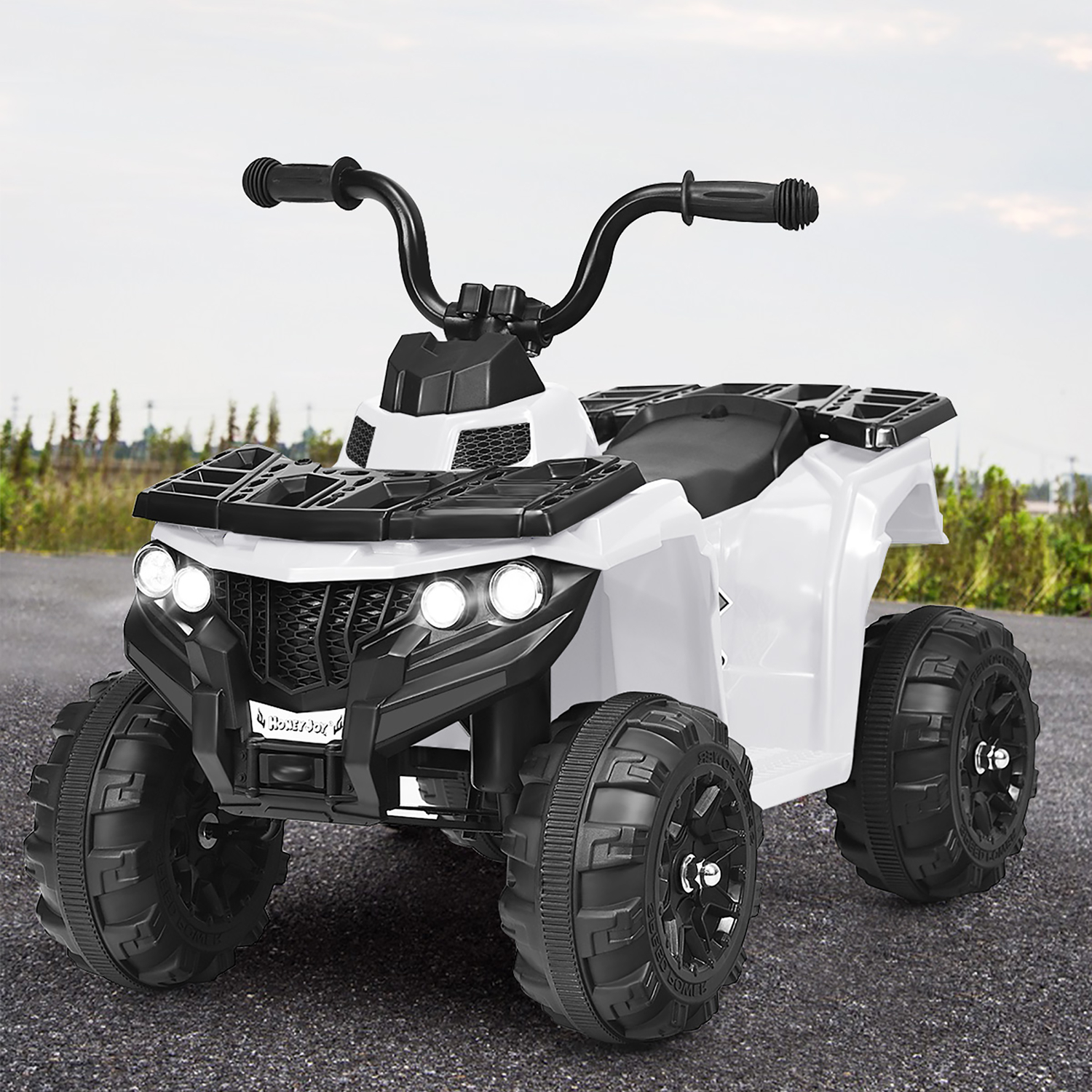 Electric 6V ATV Quad for Kids with Lights - Rechargeable Battery Quadricycle Gift