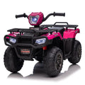 Electric ATV 4-Wheeler Quad Car for Kids with MP3 Player - Pink