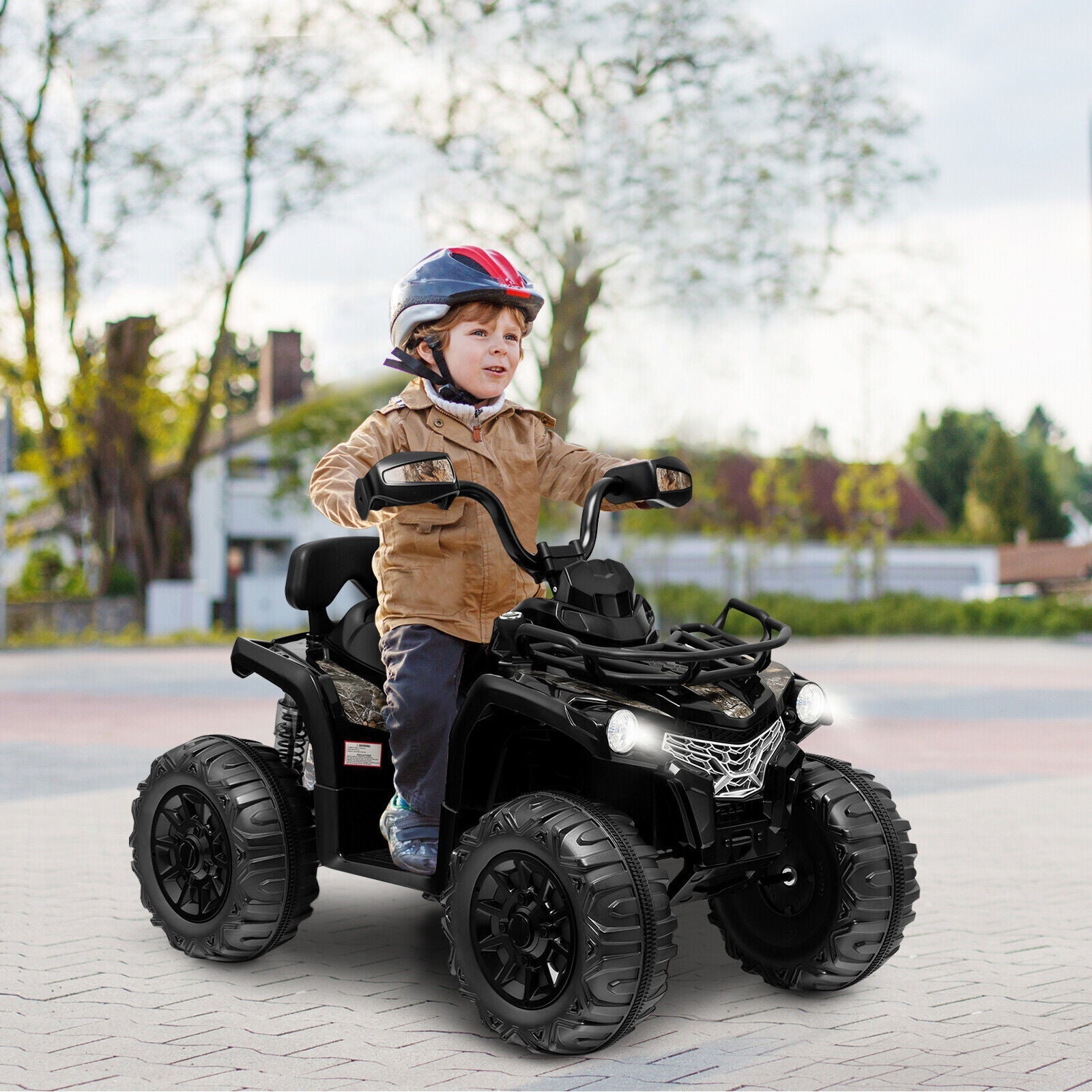 Electric Quad Ride-On Car for Kids with MP3 Player - 12V Battery Powered 4-Wheeler Truck