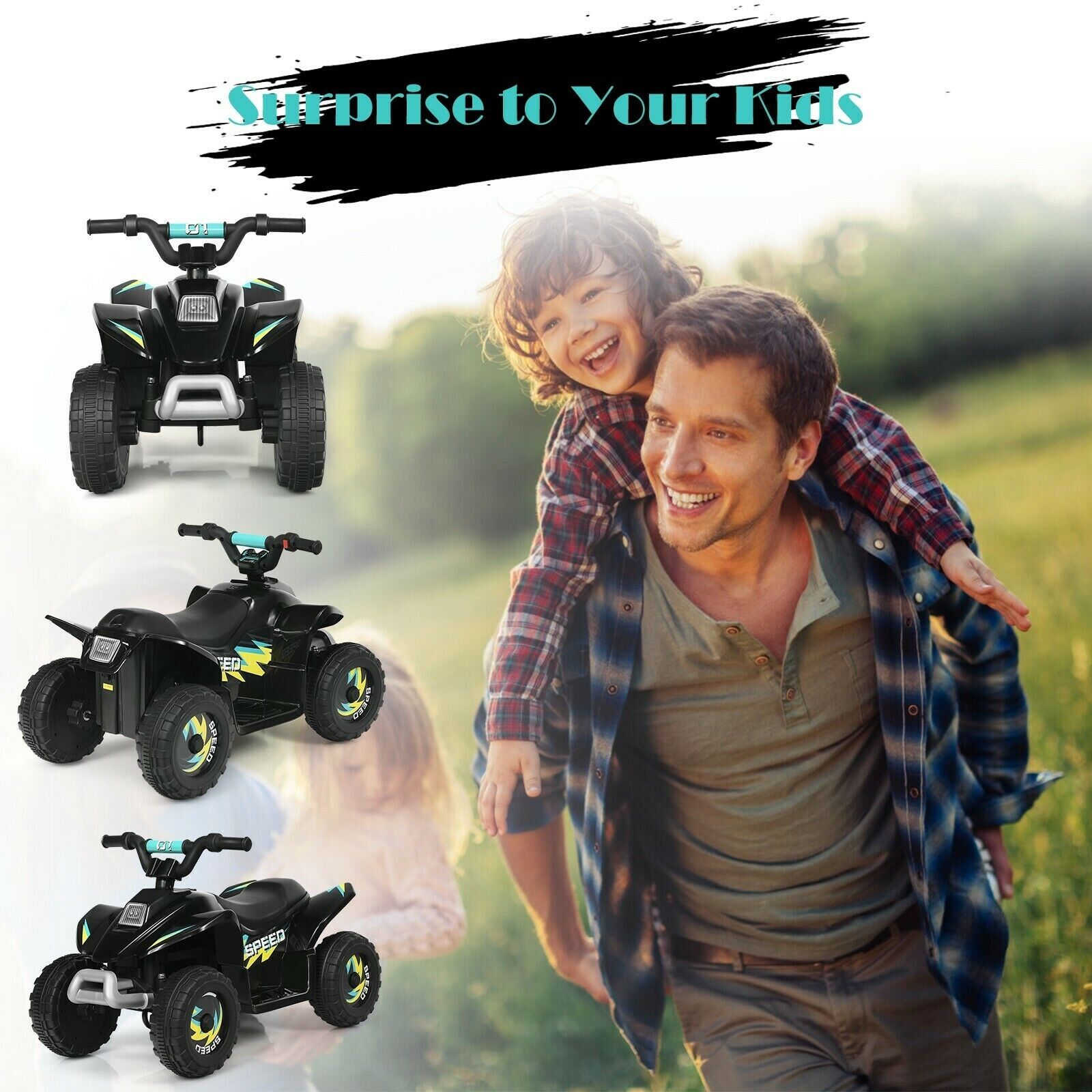 Electric ATV 4 Wheels Ride-On Toy for Kids (6V)