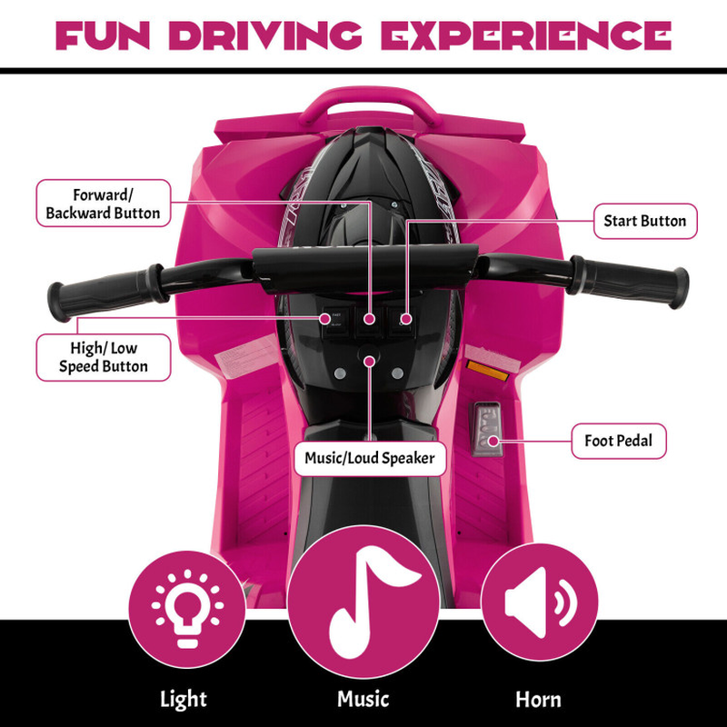 Electric ATV for Kids with Adjustable Speed and Cozy Seat