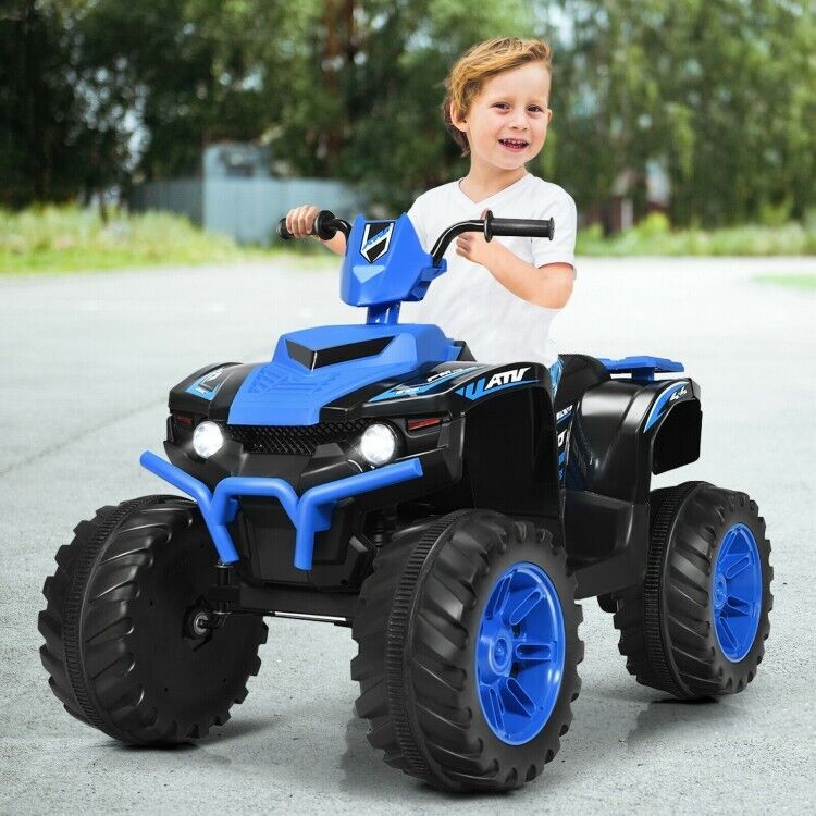 Electric ATV for Kids with LED Lights and Durable Treaded Tires - 12V