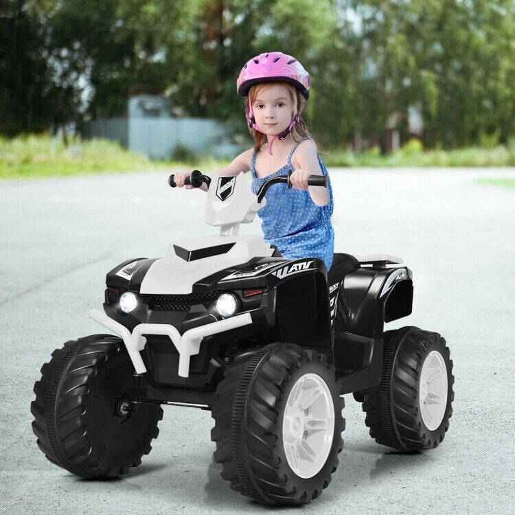 Electric ATV for Kids with LED Lights and Treaded Tires - 12V Ride-On Adventure