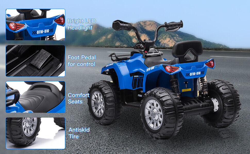 Electric ATV Ride-On Car for Kids Ages 3-6: 4-Wheel Fun!