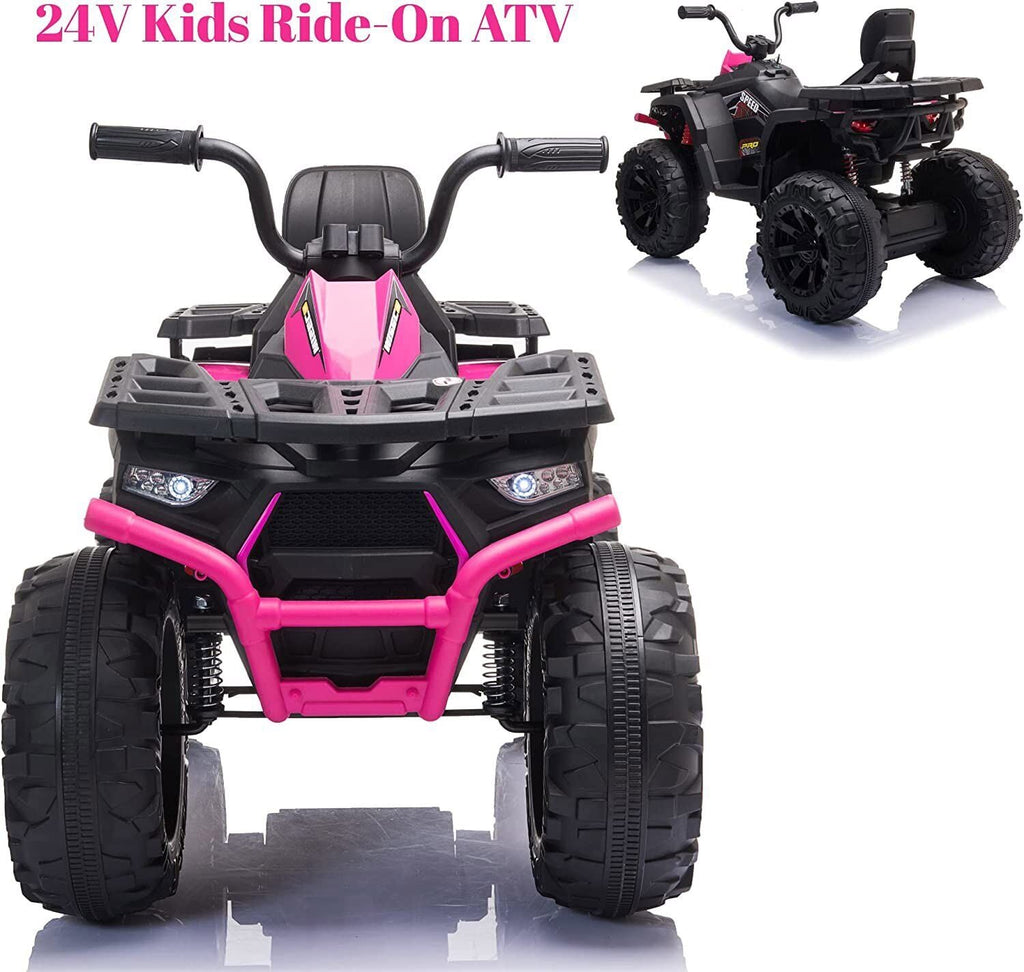 Electric ATV Truck for Kids Ages 3-8: 24V Ride-On Power Wheel in 4 Vibrant Colors