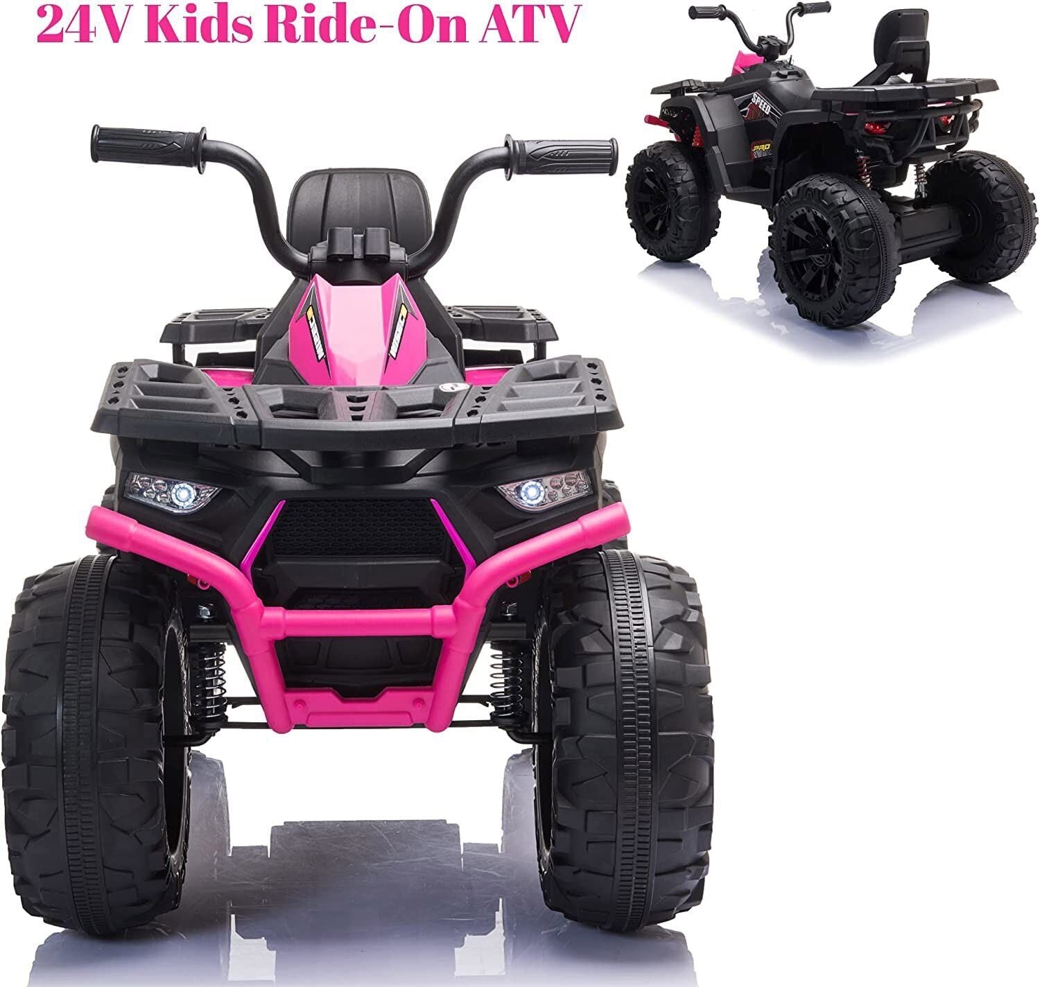 Electric ATV Truck for Kids Ages 3-8: 24V Ride-On Power Wheel in 4 Vibrant Colors