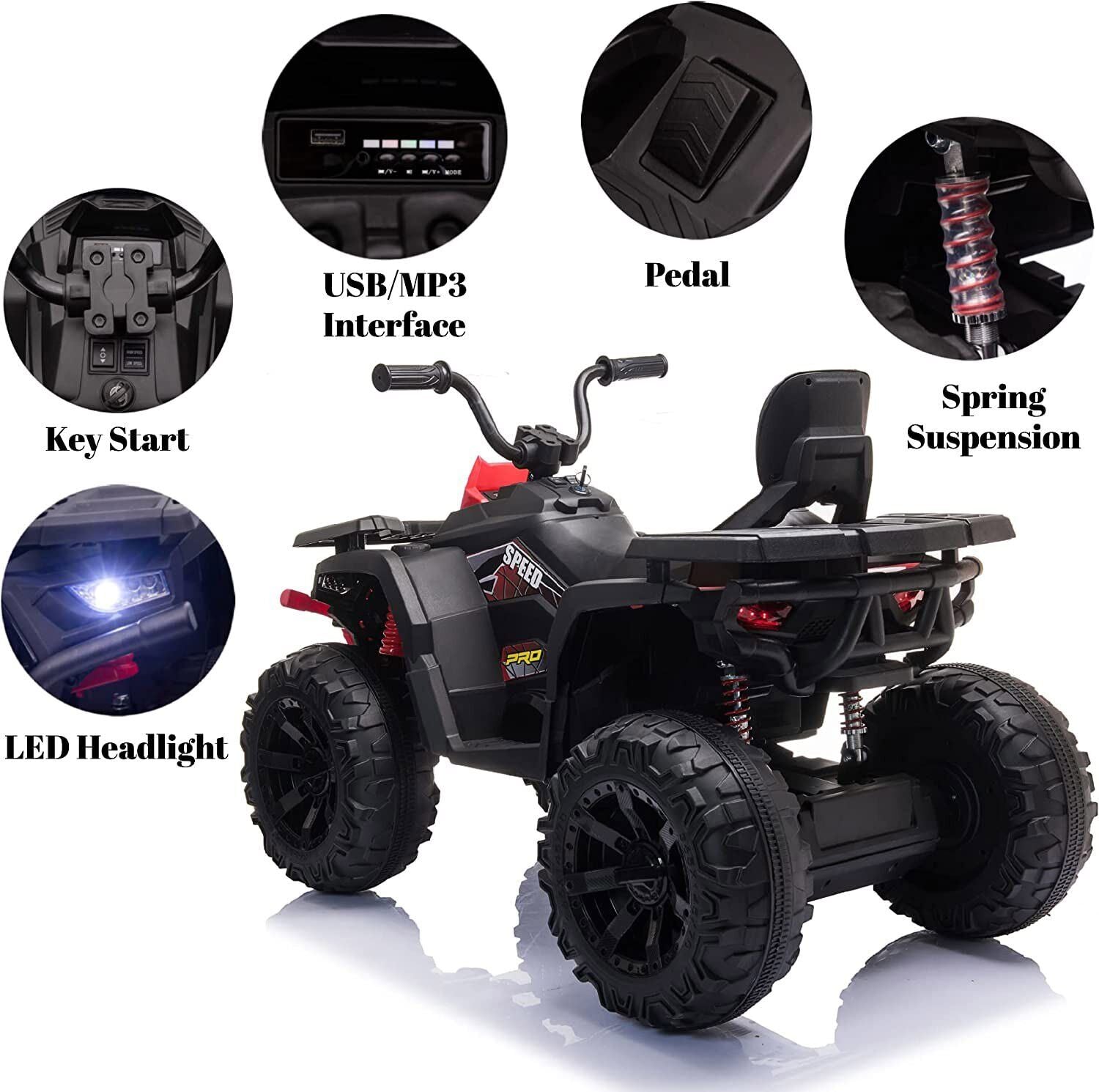Electric ATV Truck for Kids Ages 3-8: 24V Ride-On Power Wheel in 4 Vibrant Colors