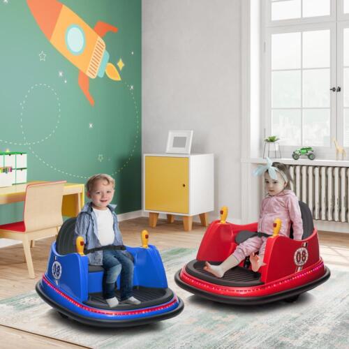 Electric Bumper Car for Kids & Toddlers with Remote Control and LED Lights