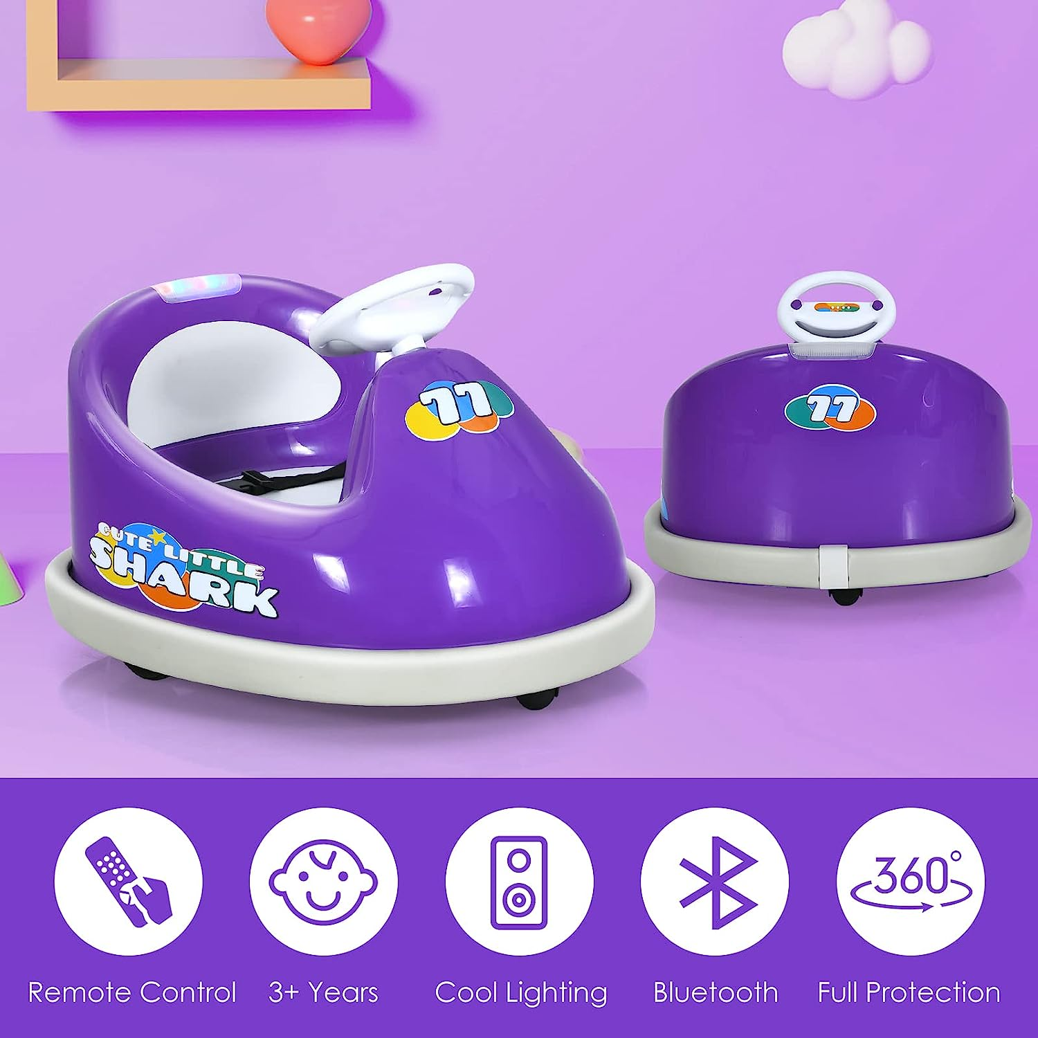 Electric Bumper Car for Kids with 2 Driving Modes and 360 Degree Rotation