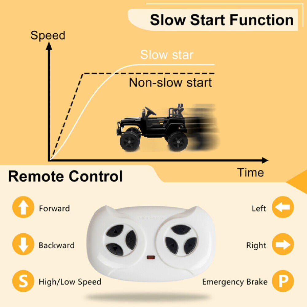 Electric Dual Drive Kids Ride On Car with Remote Control and LED Lights - 12V MP3 Player Included