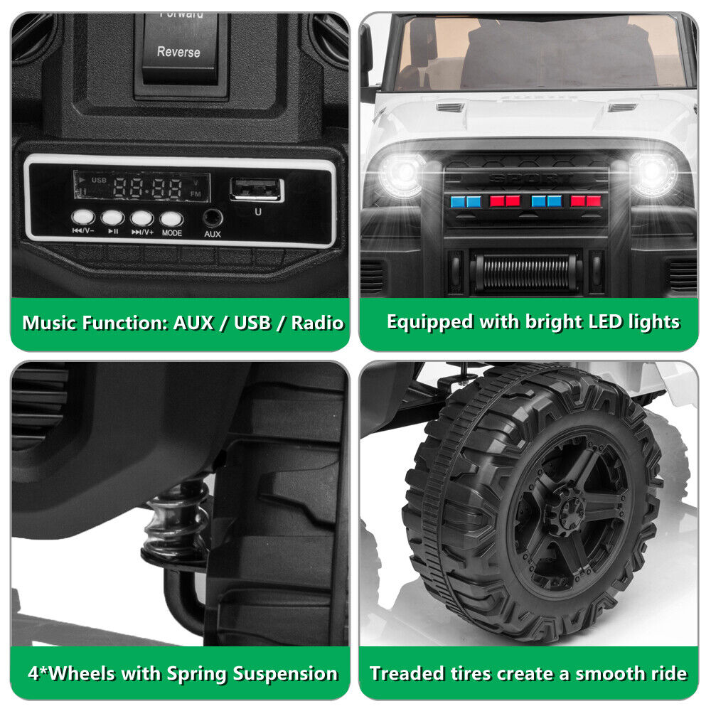 Electric Dual Drive Kids Ride On Car with Remote Control - Battery Powered Toy Vehicle