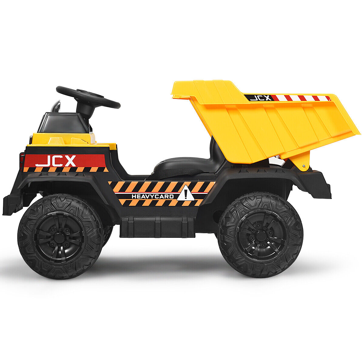 Electric Dump Truck RC Construction Tractor for Kids - 12V Battery Powered with Functional Bucket