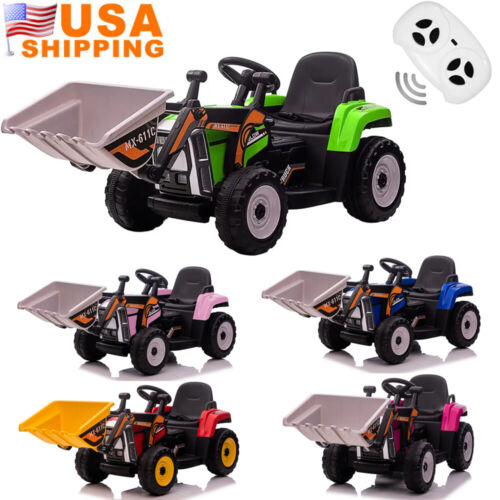 12V Battery-Powered Kids Excavator Ride-On Toy with Music and Headlights - Perfect Xmas Gift!
