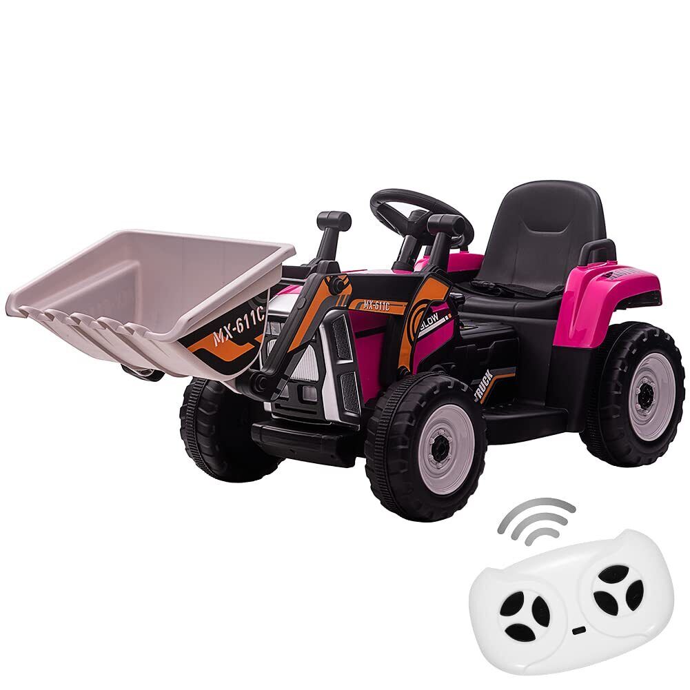 12V Battery-Powered Kids Excavator Ride-On Toy with Music and Headlights - Perfect Xmas Gift!