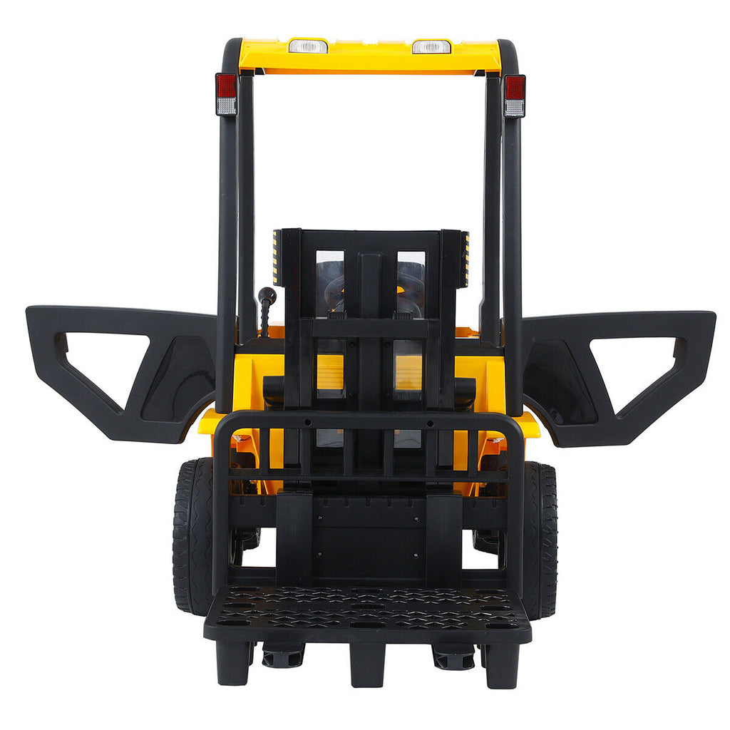 Electric Ride-On Car for Kids with Remote Control and Lifting Forklift Frame