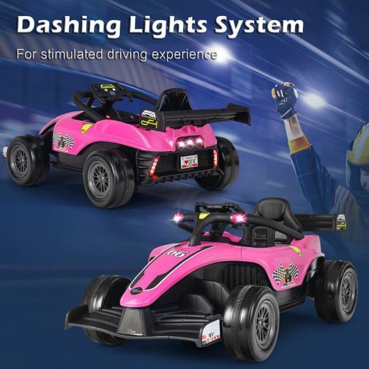 Electric Formula Racing Car for Kids with Remote Control - Pink