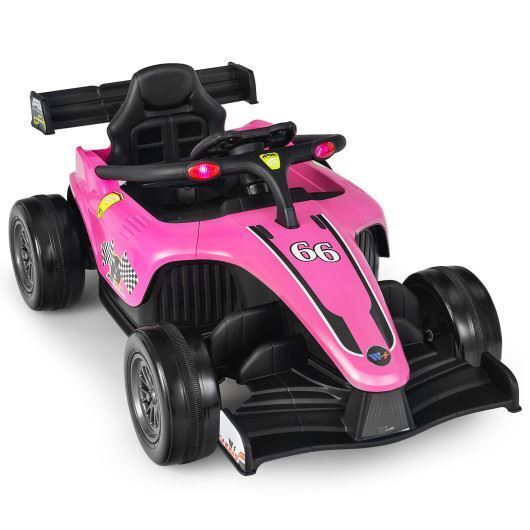 Electric Formula Racing Car for Kids with Remote Control - Pink