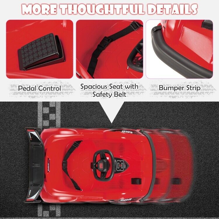Electric Go Cart for Kids with Remote Control and Safety Features