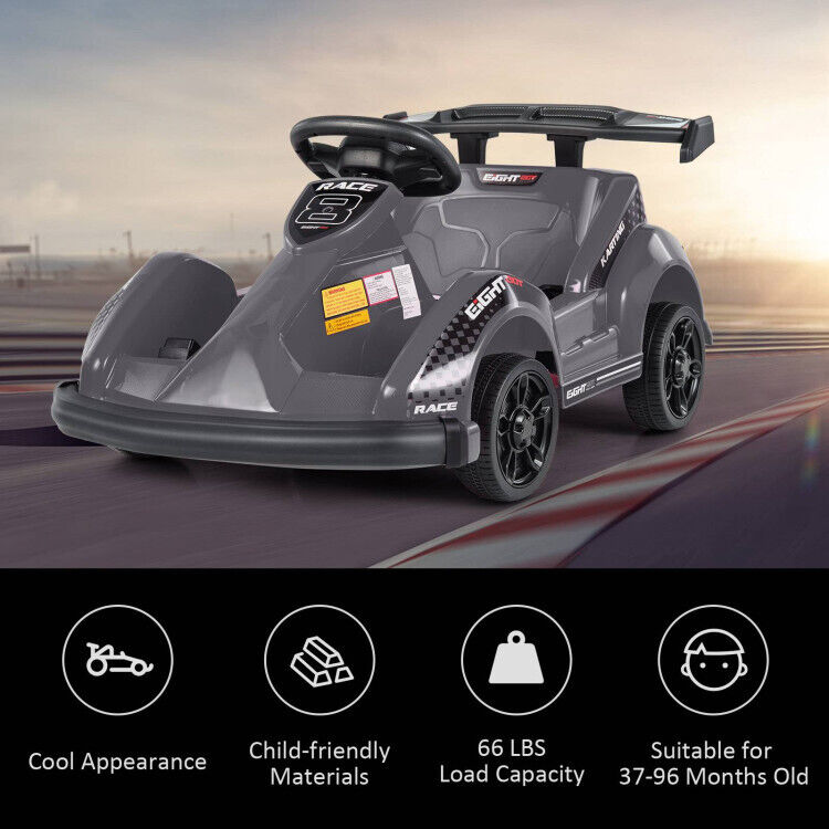 Electric Go Cart for Kids with Remote Control and Safety Features