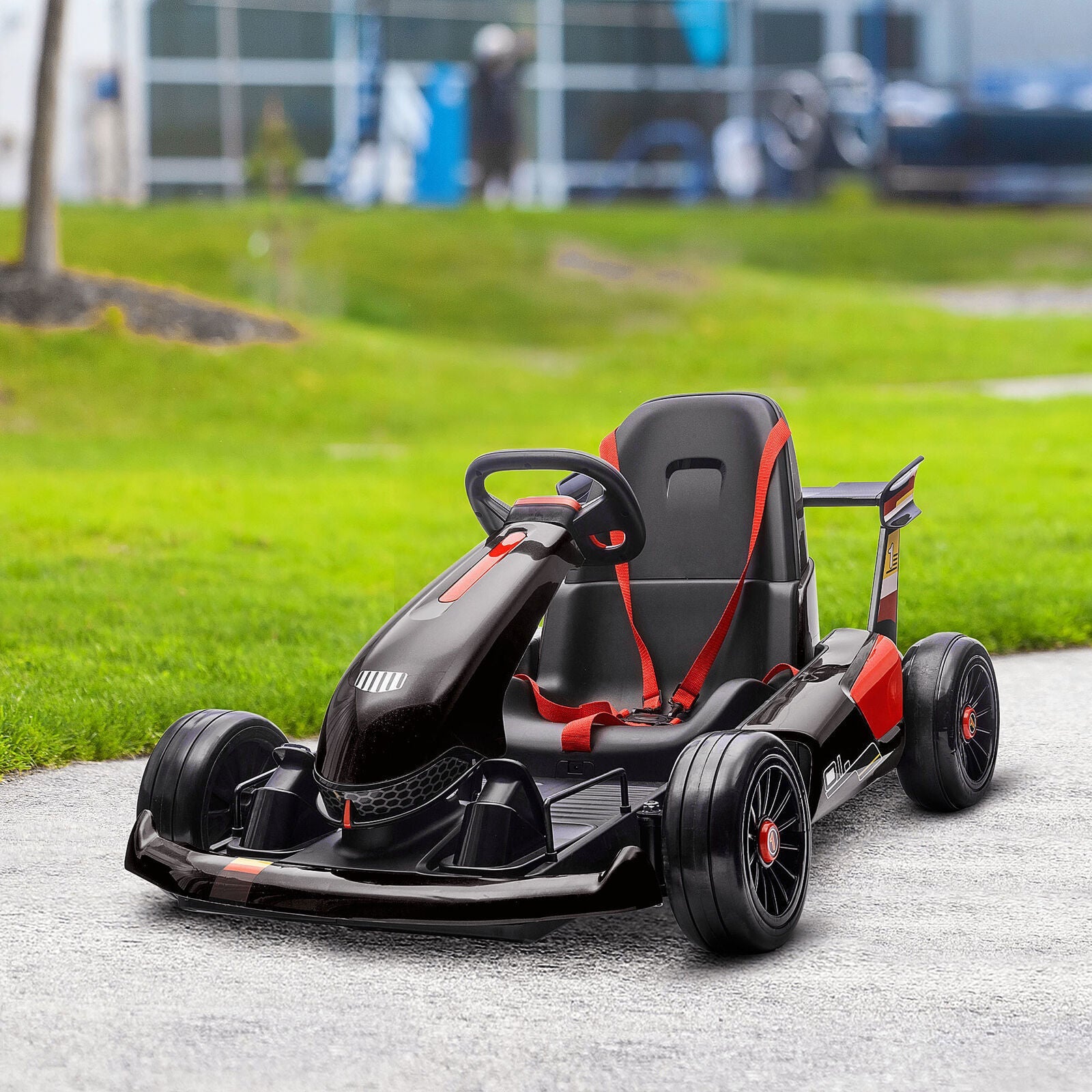 Electric Go Kart for Kids Ages 6-12 with Remote Control and Music Horn