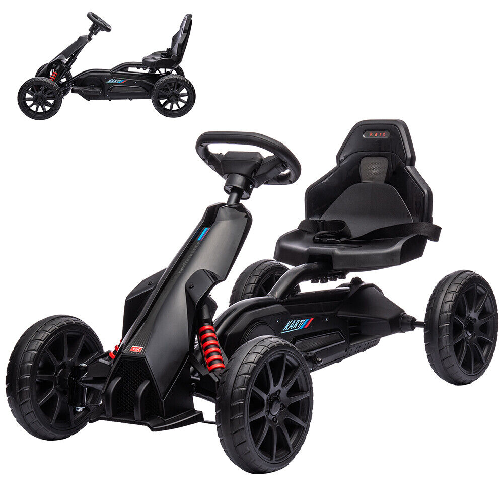 Electric Go Kart for Kids with 2 Speeds and EVA Wheels - 12V Battery Powered Ride On Car
