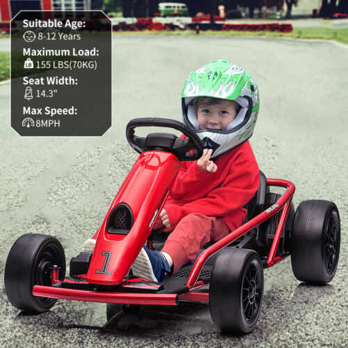 Electric GoKart Pro: High-Speed Racing Car with MP3 Player for Kids (24V, 3.7-8MPH)