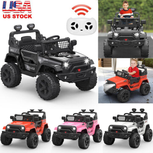 Electric Jeep Toy Truck for Kids - 12V Ride On Car with Remote Control - Perfect Christmas Gift