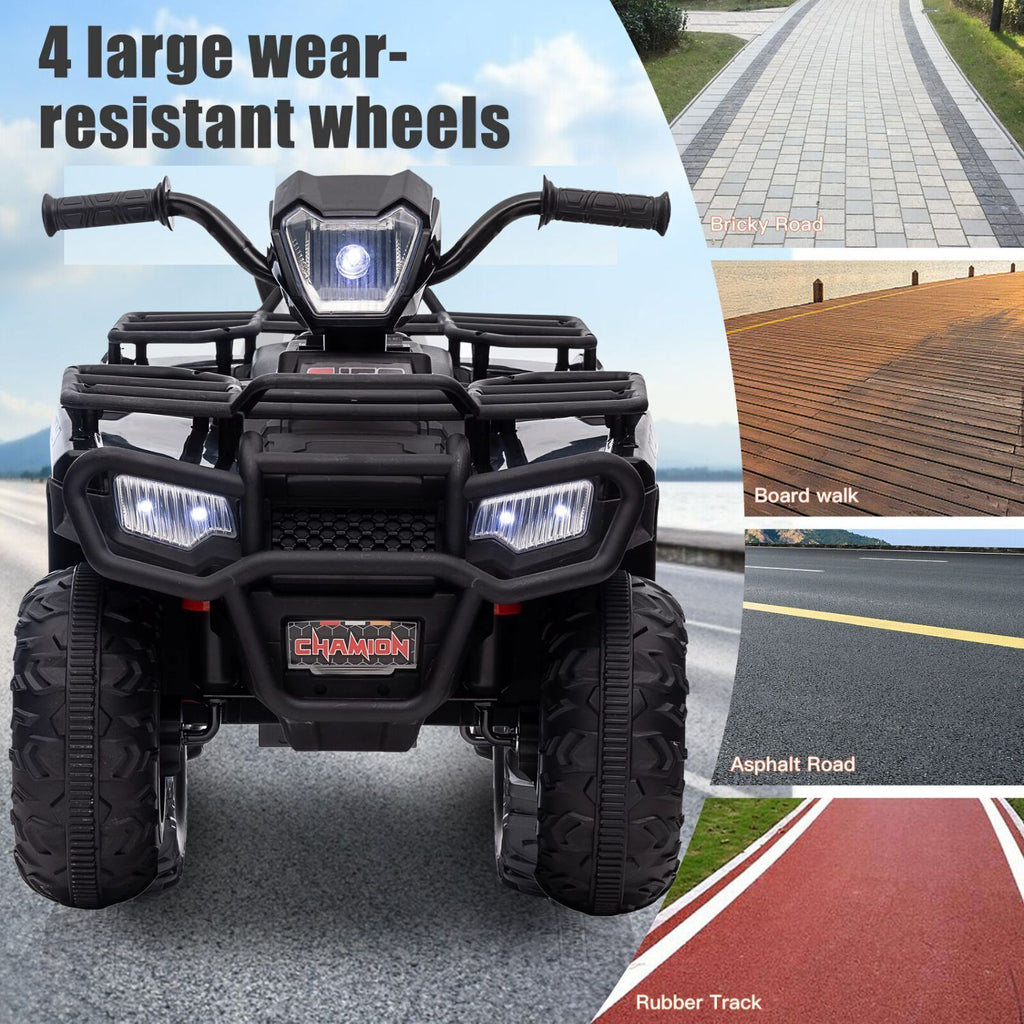 Electric Kids 4-Wheeler ATV Quad Ride On Car with LED Light and Music