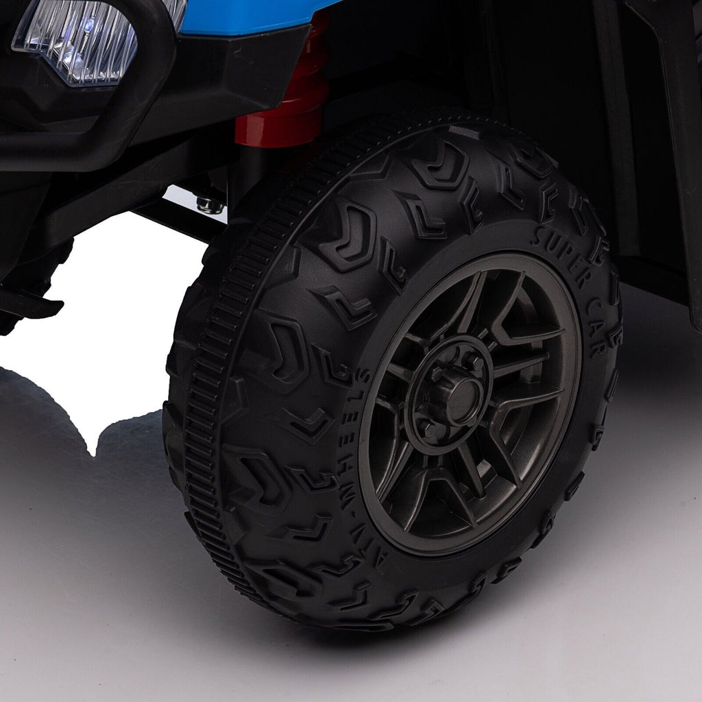 Electric Kids ATV 4-Wheeler Quad Car with MP3 Player - Blue