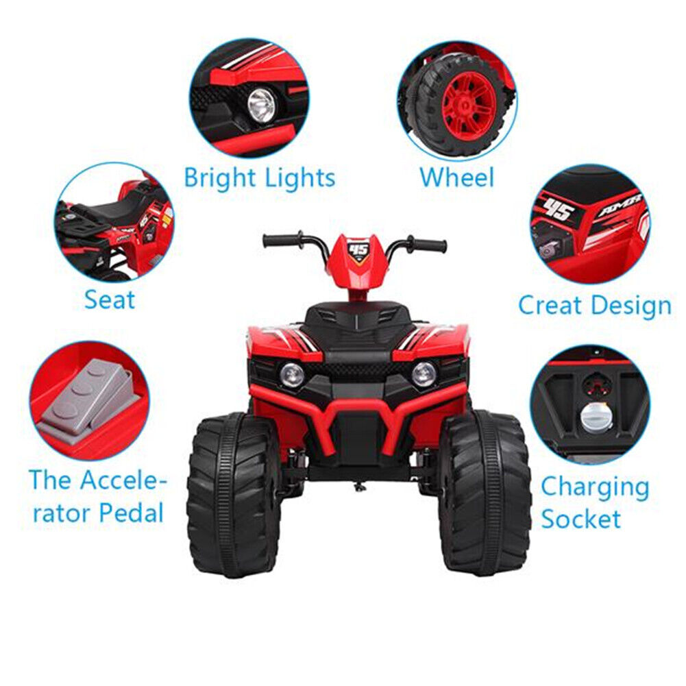 Electric Kids ATV Quad Car Toy - 12V Battery Powered 4-Wheeler for Toddlers