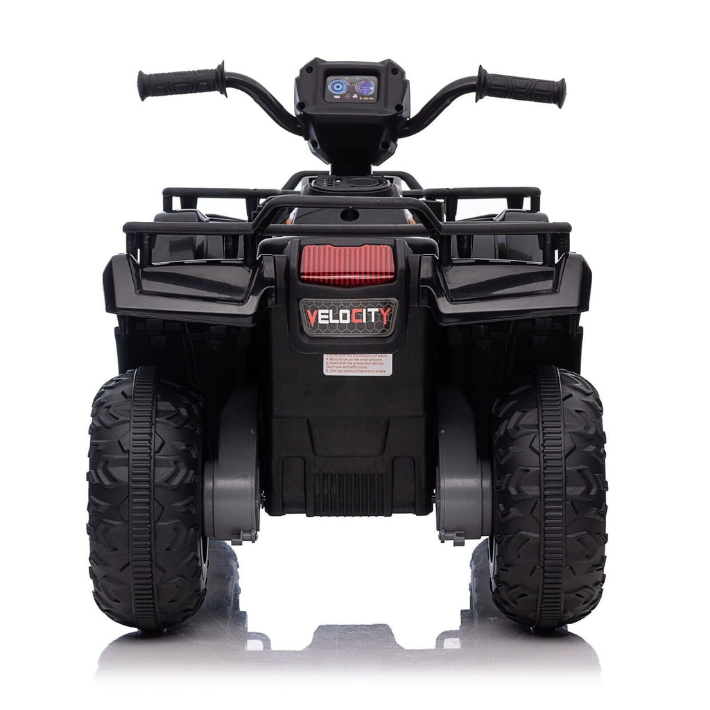 Electric Kids ATV Quad Car with MP3 Player and 4WD Drive in Black