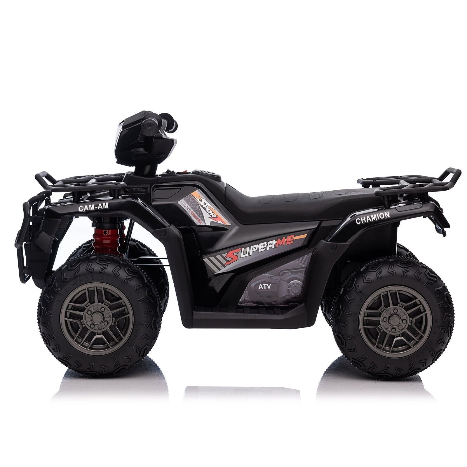 Electric Kids ATV Quad Car with MP3 Player and 4WD Drive in Black