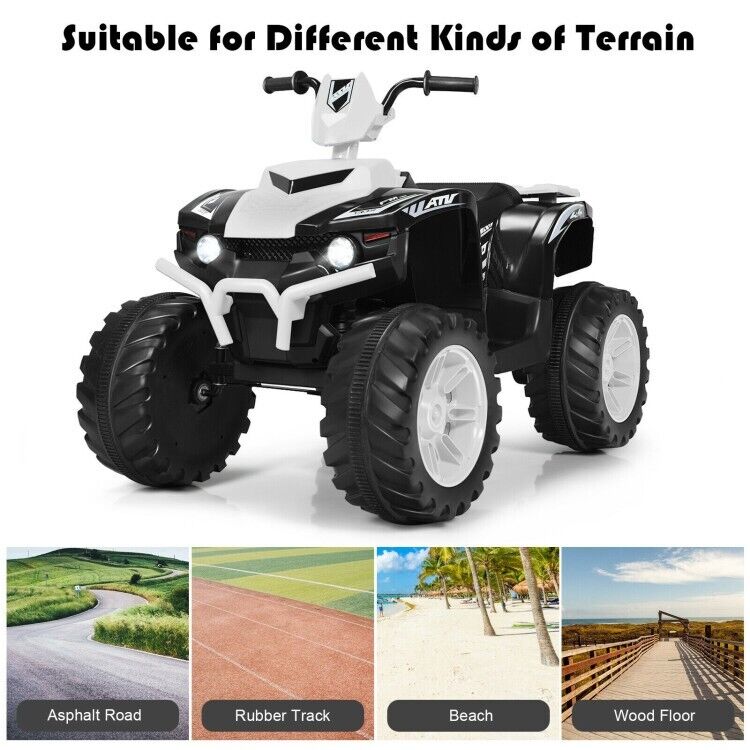 Electric Kids ATV Quad Ride On Car with LED Lights, Music, and USB - Suitable for Boys and Girls Alike