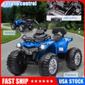 Electric Kids ATV Ride On Car with Music and LED Lights - Black Quad 4-Wheeler for Endless Fun