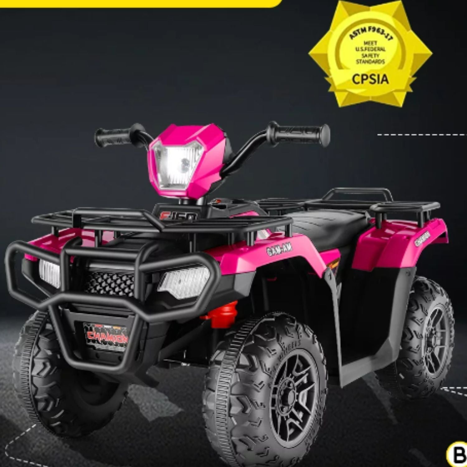 Electric Kids ATV Ride On Car with Music, LED Lights, and USB Charger - 12V 4-Wheeler for Endless Fun!