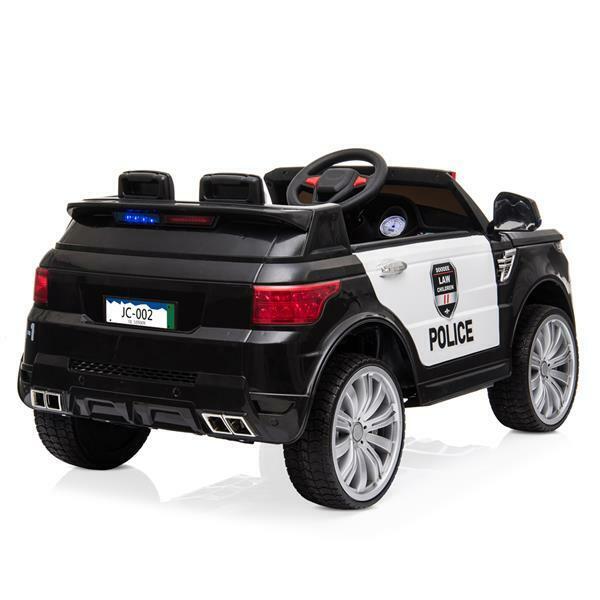 Electric Kids Police SUV Ride-On Car with Remote Control, LED Lights, Music, and Horn