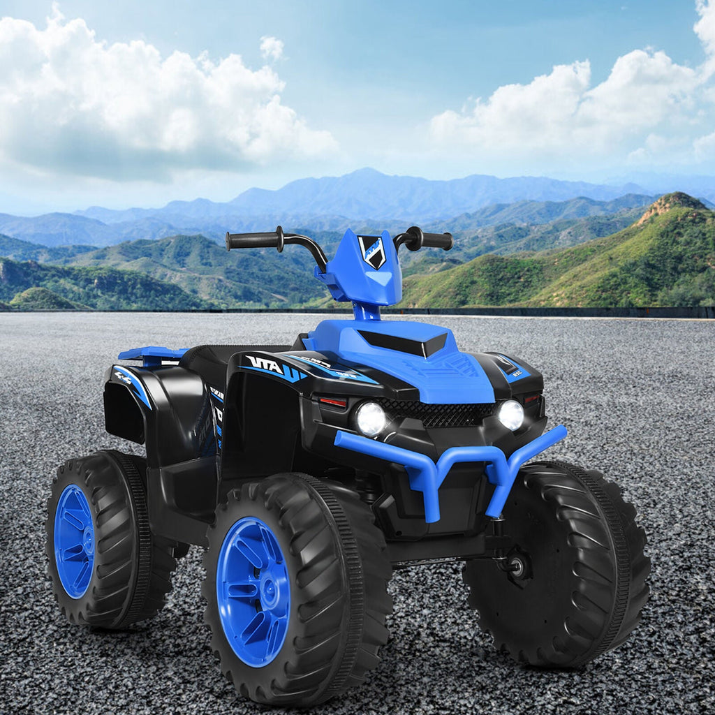 Electric Kids Ride On ATV 4-Wheeler Quad with Music and LED Lights - Navy