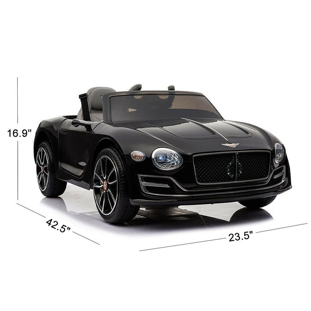 Electric Kids Ride-On Car Bentley Style with Remote Control and LED Lights - Black