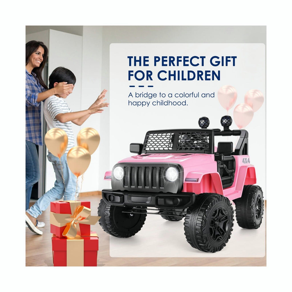 12V Electric Ride-On Car for Kids with Remote Control and 3-Speed Motor