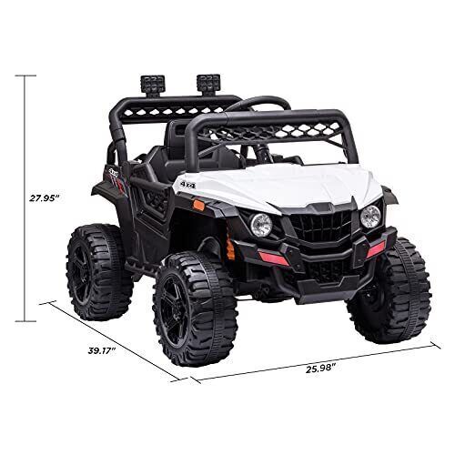 Electric Kids Ride-On Car Truck Toy with 3 Speeds, MP3 Player, LED Lights, and Remote Control - Perfect Xmas Gift!