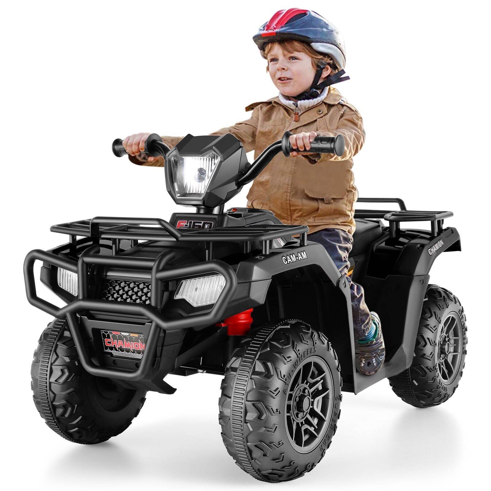 Electric ATV 4-Wheeler for Kids with LED Lights and Music - 12V Battery Powered