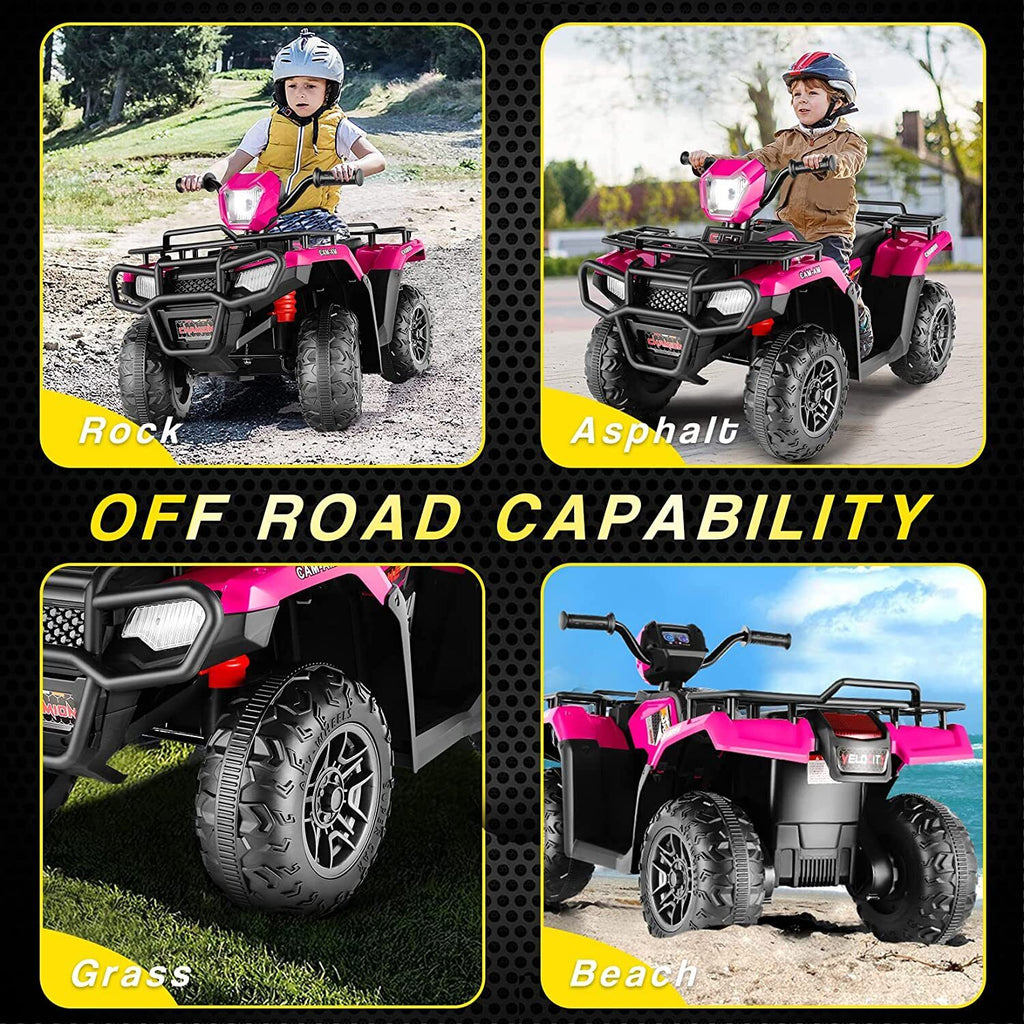 Electric 4-Wheeler Quad for Kids with 12V Battery and 2X30W Motor