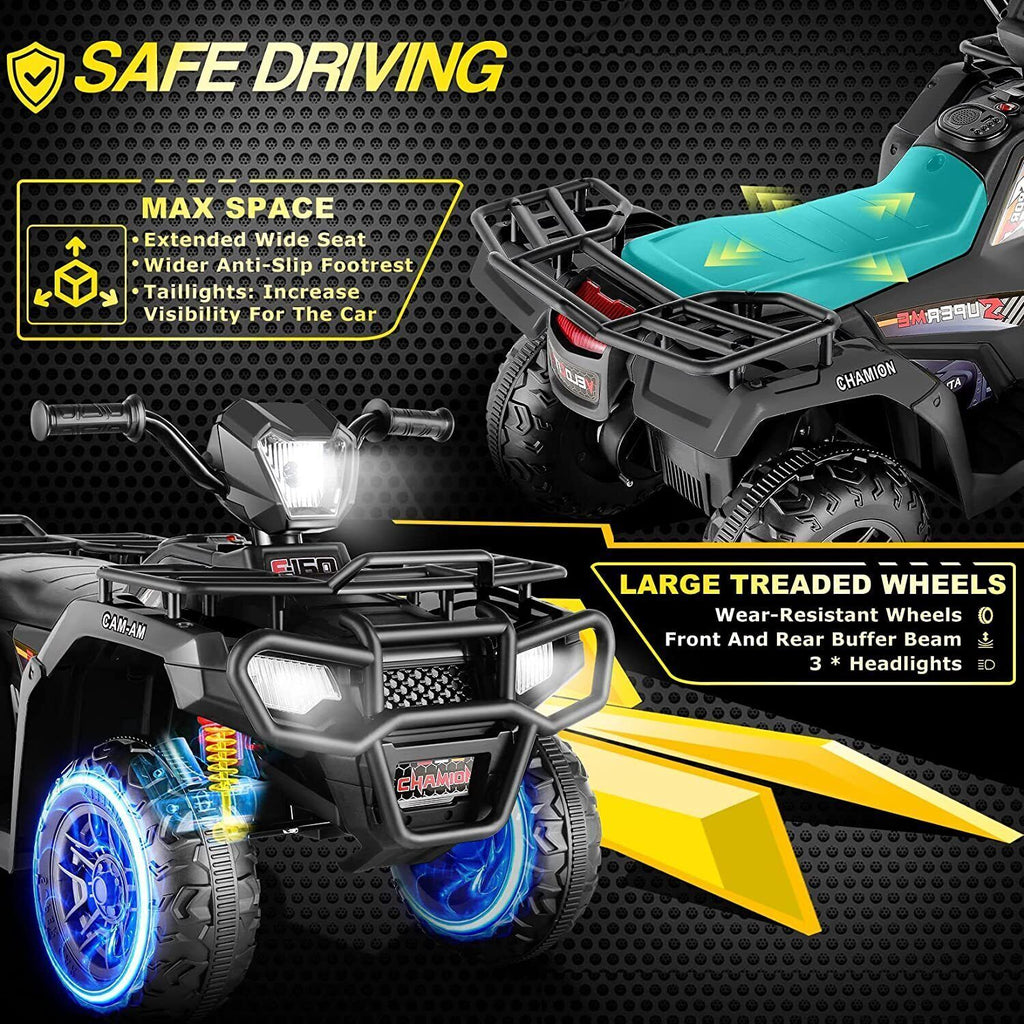 Electric Quad Ride-On Car for Kids Ages 2-9: 12V Battery-Powered 4-Wheeler